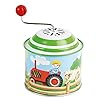 Lena tin toys 52760 – Muziekdraaidoosje met boerderij, muziekdoosje ca. 10,5 x 7,5 cm, blikken draaidoos met melodie…