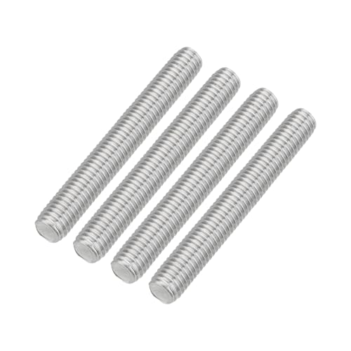 QUARKZMAN 4Pcs Tiges Filetées Entièrement, M8 x 60mm, en Acier Inoxydable 304, Filetage à Droite, Tiges Filetées M8-1,25 pour l'Assemblage de Meubles et de Machines