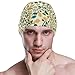 susiyo Floral Seamless Flower Branch Mens Swim Caps Polyester Swimming Hat for Adult and Youth