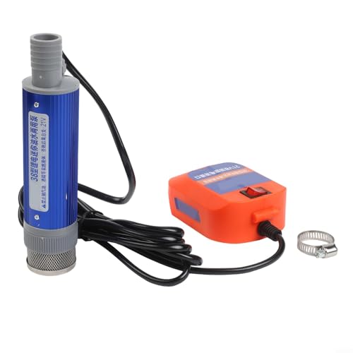 Minhe Portable Oil Transfer Pump for 18V Cordless Tools, 40-60 Liters per Minute, Submersible Diesel and Water Pump, Fits 18V Batteries Including BL1830 BL1840 BL1850 BL1860, 38mm Diameter Design
