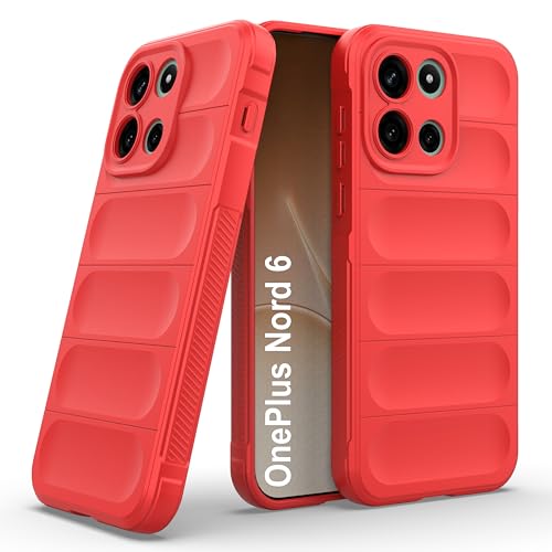 Image of Zapcase Back Case Cover for OnePlus Nord 6 | Compatible for OnePlus Nord 6 Back Cover | Liquid Silicon Magic Case with Camera Protection | Red