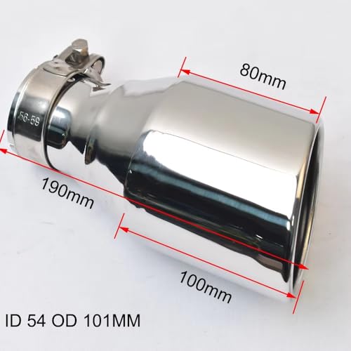Embout d'échappement 54-89mm en acier inoxydable pour voiture - 4
