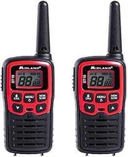 Midland XT10 -Two Way Radio Walkie Talkie - 16 Channels, Long Range Radius - 2 Walkie Talkies