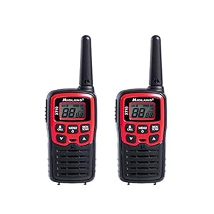 Midland C1176 XT10 – Radio Entry Level Ricetrasmittente Walkie Talkie – PMR 446 senza licenza -Colore Rosso – 16 Canali, Raggio 4 km, 38 Toni – Set di 2 Ricetrasmettitori