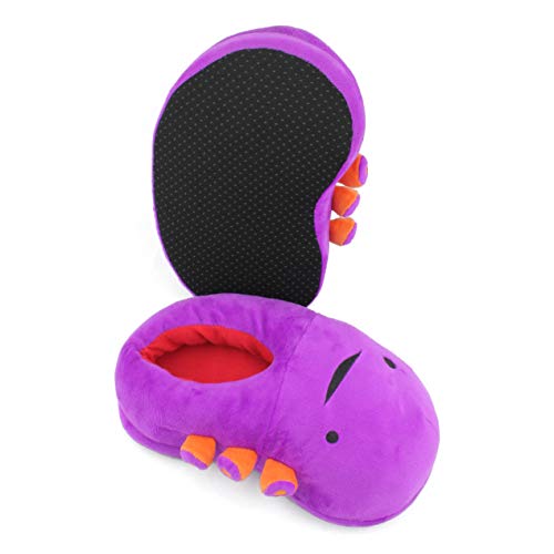 I Heart Guts Kidney Slippers - Plush Cozy and Comfy Purple and Orange No-Skid - Women’s Size 5-8/Kids Shoe 3-6 Plush Slippers, ONE SIZE ONLY, Surgery Dialysis Transplant Kidneys Donor Gift3