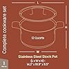 Stainless Steel Stockpot with Lid 12 Quart, Durable 18/8 Stainless Steel, Impact-Bonded Base for Even Heating, Riveted Handles, Oven & All Stove Compatible, Safe Up To 500°F (260°C) #1
