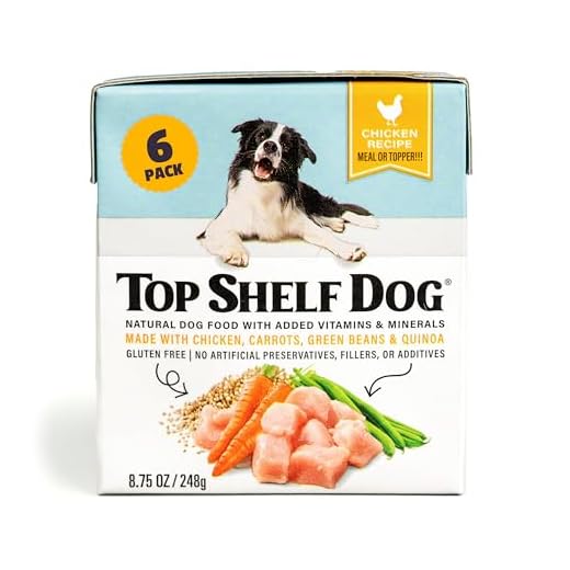 Fresh Dog Food, All Natural Complete Meal or Kibble Topper, Shelf Stable Premade Wet Recipe with Added Vitamins & Minerals for Picky Eaters Puppies Seniors (Chicken 6 x 8.75oz Cartons)