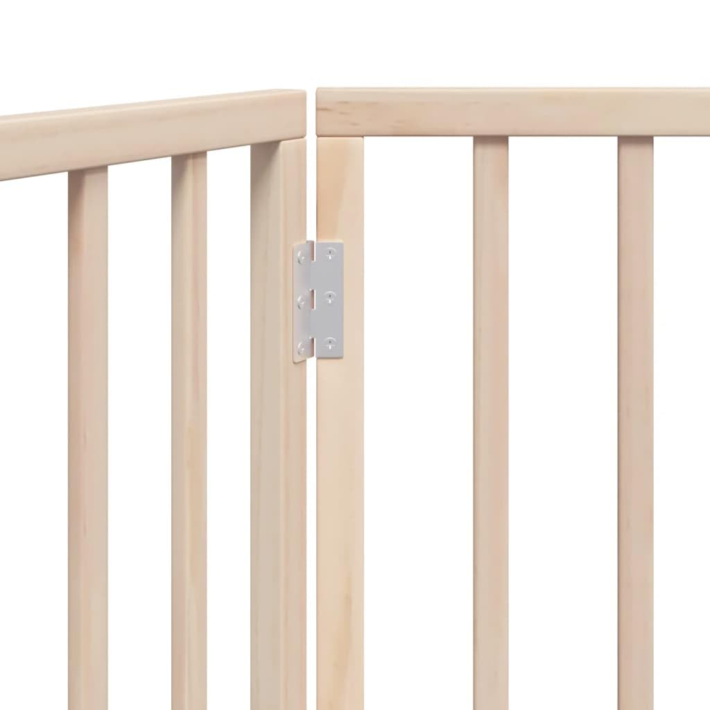 vidaXL Puerta para Perros Plegable de 3 Paneles, 150 cm, Madera de álamo