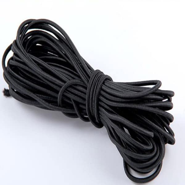 2 Rouleaux Élastique Couture 1.5cm X 10m - Noir Et Blanc - Pour Vêtements, DIY, Customisation