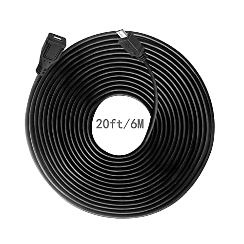 Câble micro USB mâle vers femelle 6,1 m rallonge pour caméra de sécurité Zmodo et Xbox
