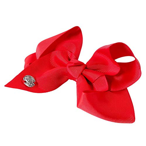 JoJo Siwa - Signature Red Basic Bow - Metal Salon Clip and Glitter Accent