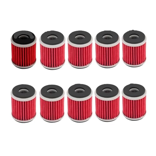 �o�C�N�p�I�C���t�B���^�[ YZ250X YZ250FX YZ250 YP125R XT250 WR250F YZ450F YZ250F WR250X YFZ450X YFM250 YBR250 WR450F�ɓK��(10pcs-red)