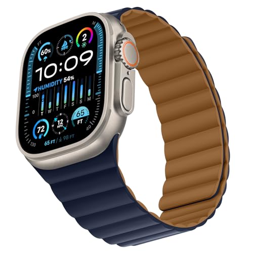 Bisikor Compatible with Apple Watch Band 49 46 45 44 42 41 40 38mm Double Sided Wearable Silicone...