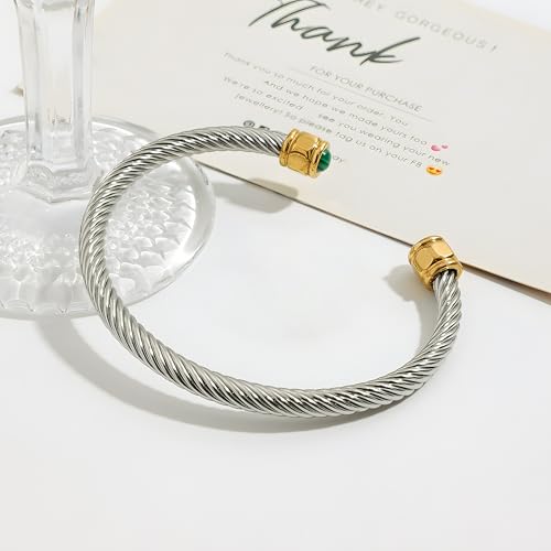 MUYAN Silver Gold Cuff Bracelet for Men Women Adjustable Vintage Tribal Jewelry3