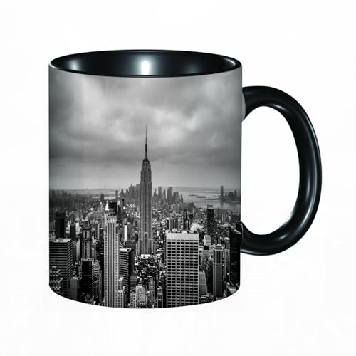 HRRASFAZF Tasse à Café | Tasse Céramique Fine | Cadeau Original | 330ml | Mug avec Anse | Cadeau Original pour Homme et Femme | New York (États-Unis)
