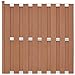 Produktbild vidaXL WPC Zaun 180x180cm Braun Sichtschutz Lamellenzaun Gartenzaun Windschutz
