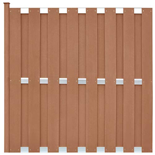 Preisvergleich Produktbild vidaXL WPC Zaun 180x180cm Braun Sichtschutz Lamellenzaun Gartenzaun Windschutz
