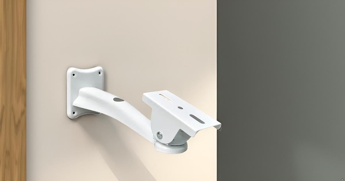 Bectro Wall Mounting Bracket/Stand for CCTV Security Camera, Length 18 cm / 7 Inch with Adjustable Angle of 90 Degree, Indoor/Outdoor use (Pack of 1 Set)