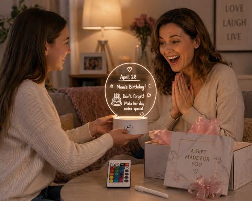 Image of Lamp Table Personalized DIY Message Board Night Light - USB Powered with Erasable Pen and Remote Control - RGB Lamp, for Notes & Reminders, Cute Room Decor, Birthday Gift, Bedroom Desk Lamp