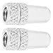 Tbest 2pcs Valve Caps, Aluminium Alloy Valve Stem Covers Dust Covers for Mountain Bikes (Silver