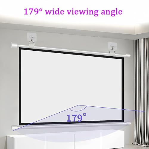 Pantalla Manual Retráctil 72" 16:9 para Proyector miniatura 3