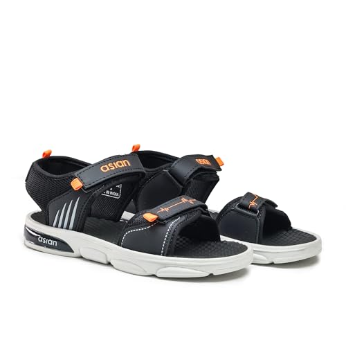 Image of ASIAN Mens Virat-02 Casual Sandals With Adjustable Velcro Closure For Easy Wear With Flexible Fitting And Trendy And Stylish Looks With Unique Sole Design | Ideal For Everyday Use For Boys