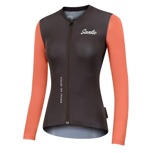 Maillot de cyclisme pour femme Santic manches longues respirant fini la transpiration