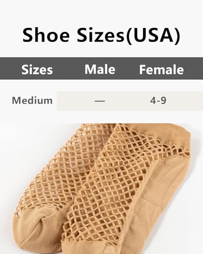 Image of Women's Mesh Short Socks Hollowed Out Fishing Net Ankle Socks Wearable Spring and Summer Thin Breathable Stockings