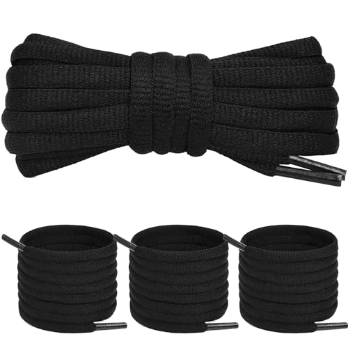 UPUPGO 3 pares de cordones para zapatos, cordones de repuesto semicirculares, cordones de entrenamiento para entrenadores, zapatos de baloncesto, zapatos de correr (7 mm de ancho), cordones de 100 cm