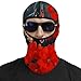 Red Flowers and Butterflies Mas Windproof Thermal Winter Masks Fashionable Ski Full Face Cover for Men Breathable Soft Full Face Masks for Bicycle Driving Mountain Climbing