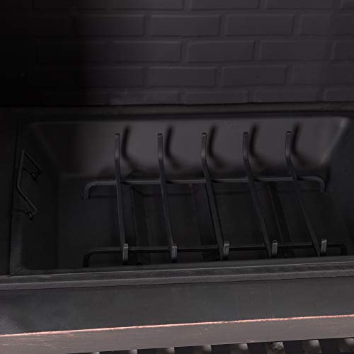 Sunjoy A304001100 Gwendolyn Wood Burning Fireplace, Black - Thumbnail 5