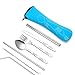 Tragbares Edelstahl-Besteck-Set, Lunchbox-Besteck-Set, Campingausrüstung，Wiederverwendbares Besteck-Set, Besteck-Set, Geringes Gewicht, Geeignet Für Arbeitsplatz, Schule, Reisen, Camping und Picknick