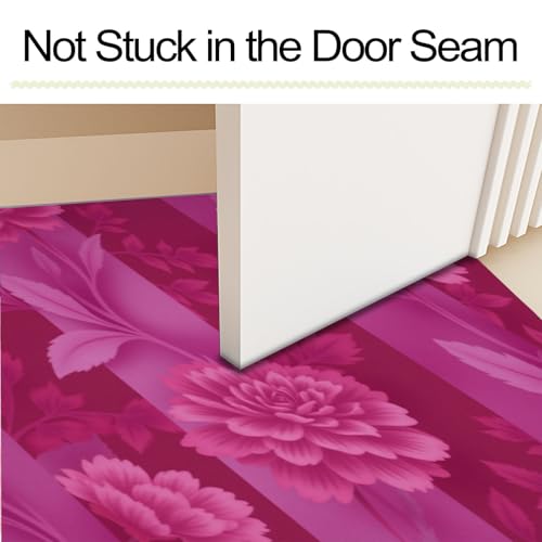 Tapis entrée intérieur 80x120cm lavable rouge pourpre - 6