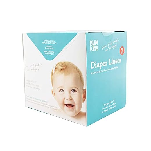Bumkins Disposable Cloth Fabric Diaper Liner, Biodegradable, Neutral, 100 Count (Pack of 1)