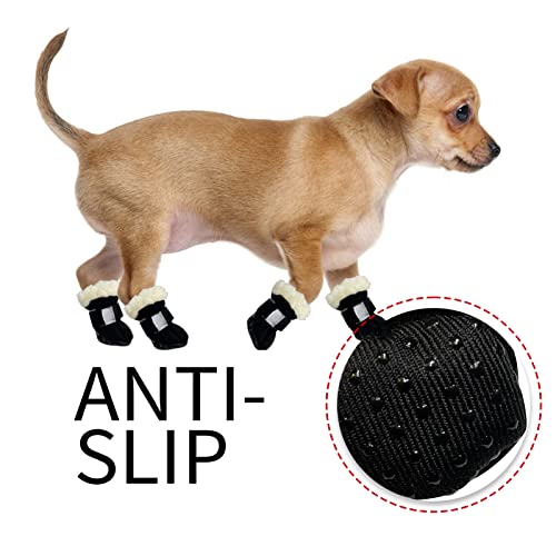 Aufeeky US-P15839-SB Dog Boots, Fleece Dog Shoes thumb #2