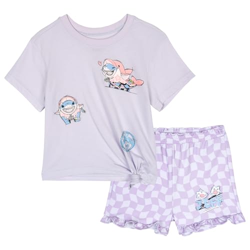 Image of Marvel Girls T-Shirt and French Terry Shorts Outfit Set Toddler to Big Kid Sizes (2T - 14-16)