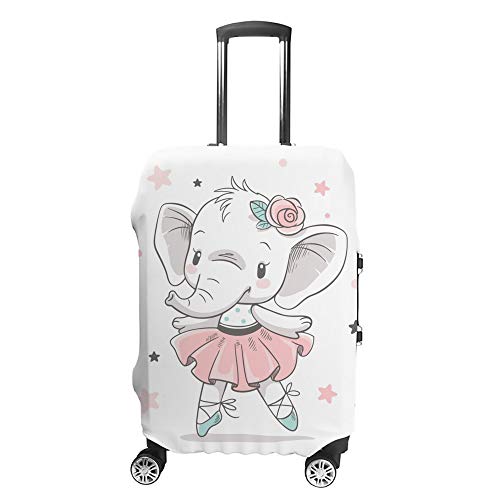 Housse de valise de voyage lavable motif éléphant protection bagage élastique