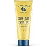 Hand in Hand Sugar Scrub, Gentle Exfoliation For All Skin Types, 9 Ounce, Fresh Coconut & Mango Leaf, Island Mimosa Scent, Single