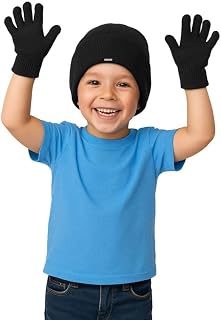 CHACKO Kids Winter Beanie & Gloves Set – Soft Knit Warm Cap with Matching Gloves for Boys & Girls | Cozy Winter Wear for K... Price In India