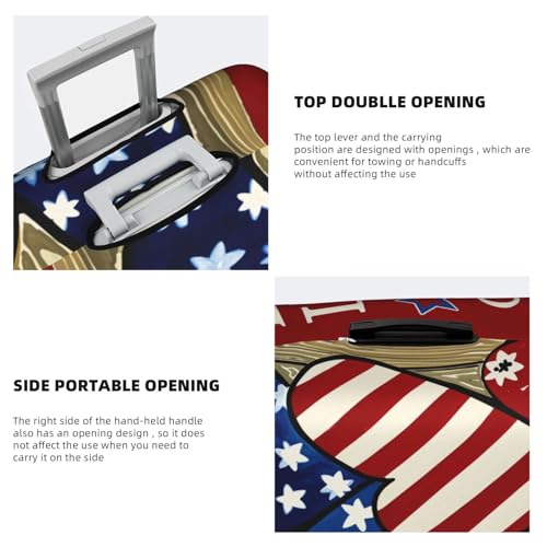 Travel Luggage Cover America Heart Fashion Washable Baggage Suitcase Protector Fit For Luggage Small4