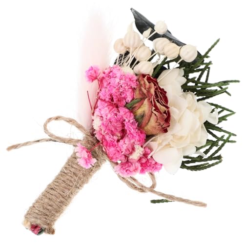 Corsage mini de hortensia seca para boda
