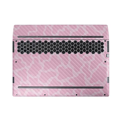Image of MightySkins Carbon Fiber Skin Compatible with Alienware M17 R5 (2022) Full Wrap Kit - Pink Giraffe | Protective, Durable Textured Carbon Fiber Finish | Easy to Apply & Change Styles | Made in The USA