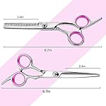 Hair Cutting Scissors Thinning Shears- Fcysy Professional Barber Sharp Hair Scissors Hairdressing Shears Kit with Haircut Accessories in Leather Case for Cutting Styling Hair for Women Men Pet - Image 2