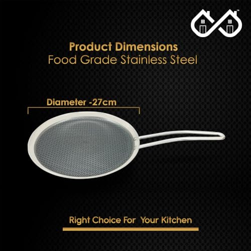 Image of Thermador Triply Honeycomb Mesh Dosa Tawa - 27 cm | Induction & Gas Compatible | Stainless Steel Triply Cookware | Crispy dosa tawa