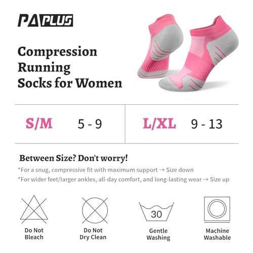 Image of 6 Pairs Compression Socks for Women Ankle Running Socks With Arch Support | Athletic Womens Socks with Heel Tab, Lightweight Cushioned & Breathable for Walking, Running, Workout, Travel, Everyday Wear