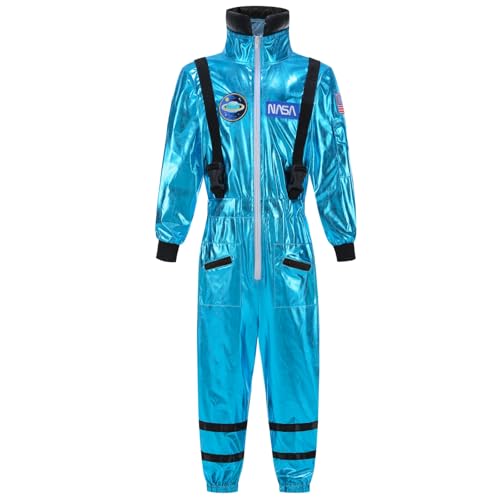 Disfraz astronauta para niños y niñas 8-9 años azul miniatura 1