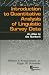 Introduction to Quantitative Analysis of Linguistic Survey Data: An Atlas by the Numbers (Empirical Linguistics)