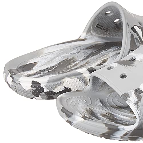 Image of Crocs Unisex Adult ClassMarbleSlid Grey Slipper (206879-0ES)