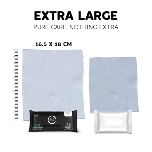 Image of Flushable Wet Wipes, 6 Pack (288 Wipes), New & Improved Fragrance Free, Disposable, Biodegradable, XL,Aloe & Vitamin-E, Drain and Marine Life Friendly, Utterly Smooth, Natural, Irresistible!
