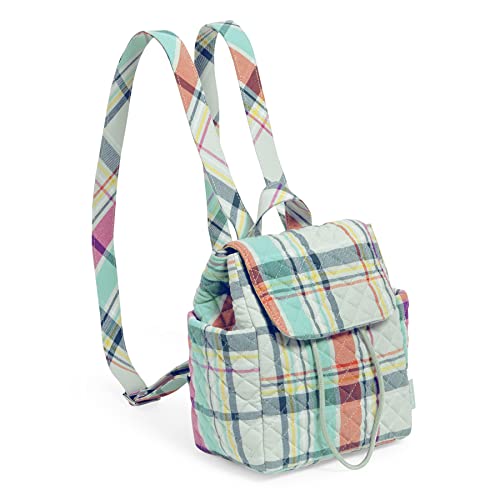 Image of Vera Bradley Women's Performance Twill Medium Travel Duffle Bag, Pastel Plaid - Recycled Cotton, One Size